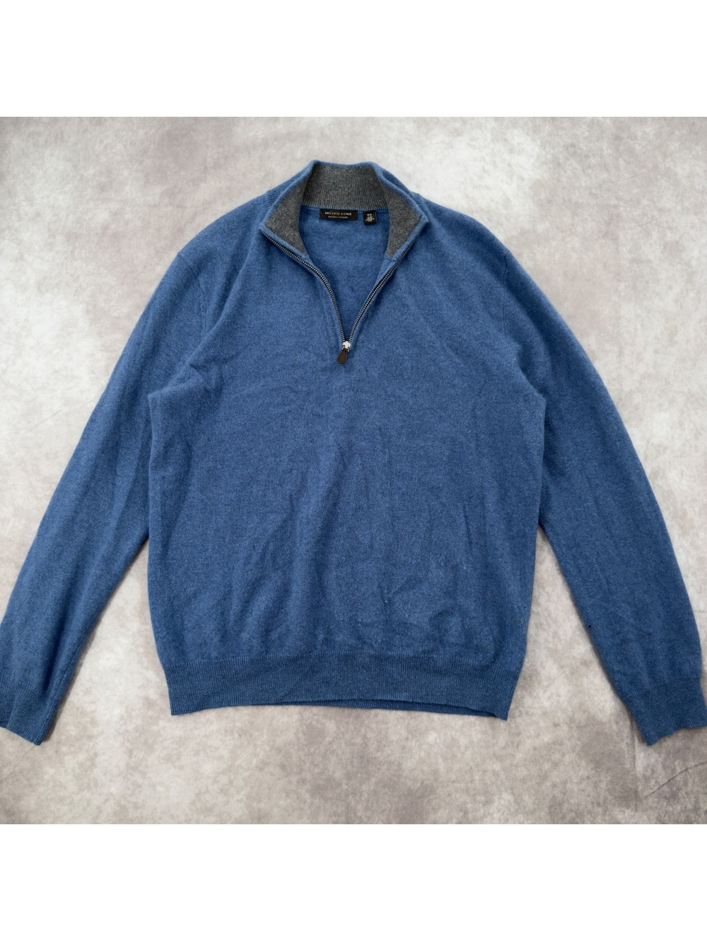 Saks Fifth Avenue 100% Cashmere Half Zip Quarter Zip Soft Sweater Large